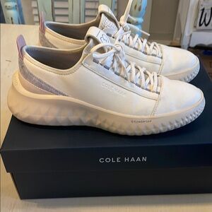 Cole Haan White Sneakers with Pink Accents